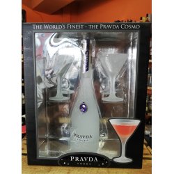 Vodka Pravda Zestaw 0,35 + 2 kieliszki